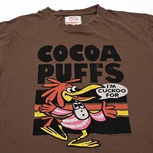 Cocoa Puffs T-Shirt Medium Brown Cereal Promo General Mills American Needle